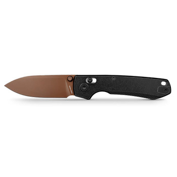 Vosteed Raccoon TiSlim Folding Knife Black Titanium Handle 154CM Drop Point Plain Edge Copper Dune Finish A4504