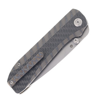 KB Zephyr Folding Knife Flame Titanium & Carbon Fiber Handle M390 Blade KB431B