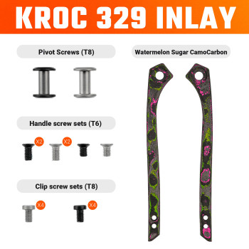 Vosteed Kroc 329 Inlay Kit Watermelon FatCarbon Inlay w/Hardware W0201
