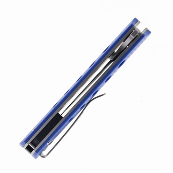 Remette Folding Knife Blue G10 Handle 14C28N Plain Edge RT-BEE-B