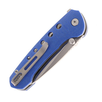 Remette Folding Knife Blue G10 Handle 14C28N Plain Edge RT-BEE-B