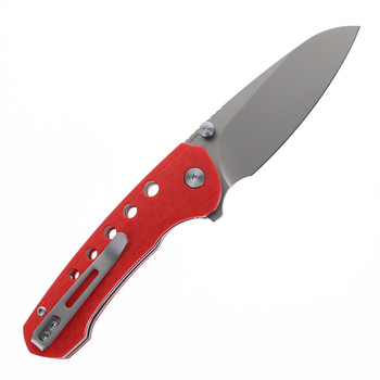 Remette Folding Knife Red G10 Handle 14C28N Plain Edge RT-BEE-R