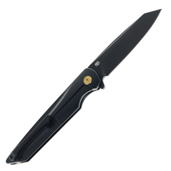 Skelton Bladeworks & Reawaker Knives Trimaxion Folding Knife Black PVD Titanium Handle PVD M390 Blade