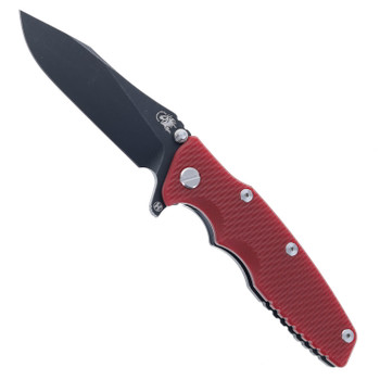 Hinderer Eklipse Slicer Folding Knife Red G10 Handle Battle Black S45VN Blade & Lockside