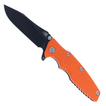 Hinderer Eklipse Slicer Folding Knife Orange G10 Handle Battle Black S45VN Blade & Lockside