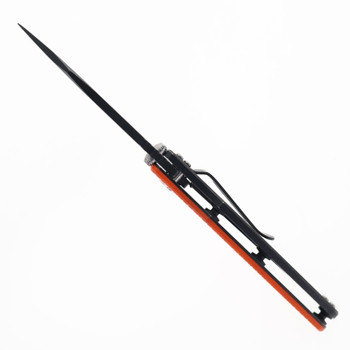 Hinderer Eklipse Slicer Folding Knife Orange G10 Handle Battle Black S45VN Blade & Lockside