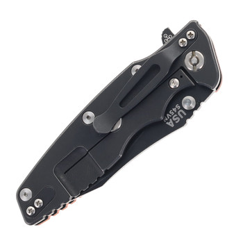 Hinderer Eklipse Slicer Folding Knife Orange G10 Handle Battle Black S45VN Blade & Lockside