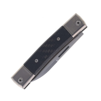 Lion Steel Bestman Folding Knife Carbon Fiber Handle M390 Drop Point Plain Edge BM2-CF