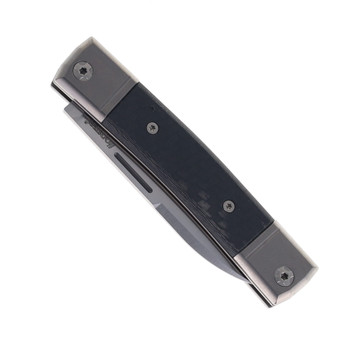 Lion Steel Bestman Folding Knife Carbon Fiber Handle M390 Drop Point Plain Edge BM2-CF