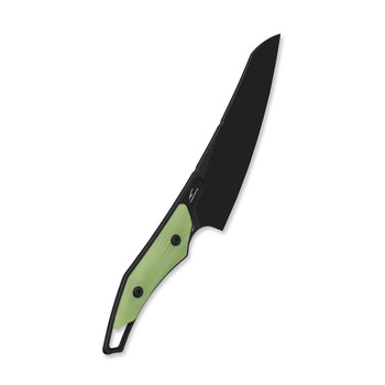 QSP T-Cook Fixed Blade Knife Glow in the Dark G10 Handle Nitro-V Wharncliffe Plain Edge Black Finish QS172-B2