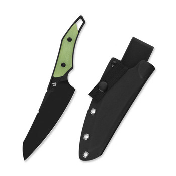 QSP T-Cook Fixed Blade Knife Glow in the Dark G10 Handle Nitro-V Wharncliffe Plain Edge Black Finish QS172-B2