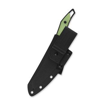 QSP T-Cook Fixed Blade Knife Glow in the Dark G10 Handle Nitro-V Wharncliffe Plain Edge Black Finish QS172-B2