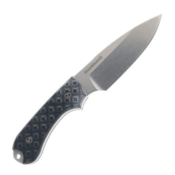 Bradford Knives Guardian 3 Fixed Blade Knife Black Micarta Handle Elmax Sabre Grind 3S-001-EL