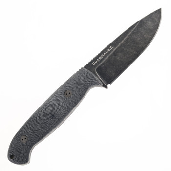 Bradford Knives 3D Guardian 4.5 Fixed Blade Knife Black Micarta Handle CPM-3V Nimbus Finish Sabre Grind 4.5S-101N-3V