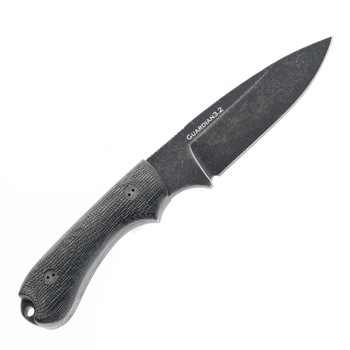 Bradford Knives Fixed Blade Knife Black Micarta Handle M390 Nimbus Finish Sabre Grind 3.2S-101N-M390