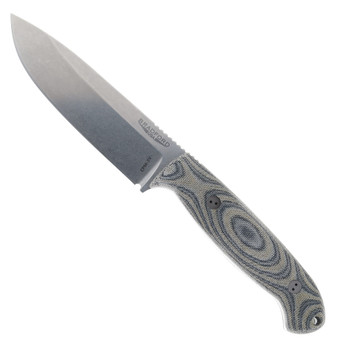 Bradford Knives Fixed Blade Knife Camo Micarta Handle CPM-3V Stonewash Finish Sabre Grind 5.5S-109-3V