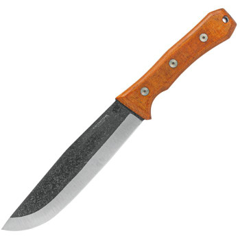 Condor Mountain Pass Camp Fixed Blade Knife Natural Canvas Micarta Handle 1095HC Plain Edge CTK28357HC