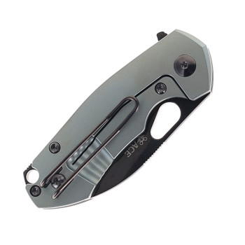 Giant Mouse RIV-TI-MINT Folding Knife Mint Green Titanium Handle S90V Plain Black DLC Blade ACE Riv - Ti Mint