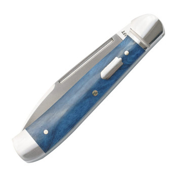 Rosecraft Snake Creek Copperhead Folding Knife Blue Bone Handle 14C28N Wharncliffe Plain Edge Brushed Satin Finish RCT035-VBB