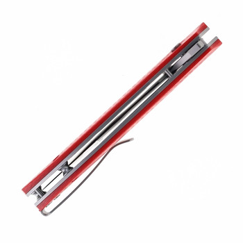 Remette Cool Whale Folding Knife Red G10 Handle 14C28N Plain Edge RTCL-GN3