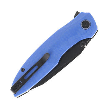 Remette Cool Whale Folding Knife Blue G10 Handle 14C28N Plain Black Blade RTCL-GN6