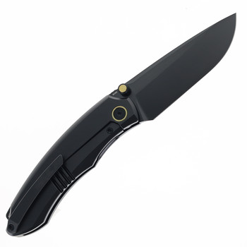 Remette Wild Species Folding Knife Black Titanium Handle M390 Plain Black Blade WD108-N2