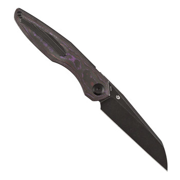 Kansept Halide Folding Knife Purple Haze Fatcarbon Handle S35VN Plain Edge Blackwash Finish K1136A3