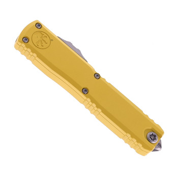 Microtech Ultratech Gen IV Automatic Folding Knife Yellow Handle Aluminum Handle Stonewashed D/E Blade 11224-10YW