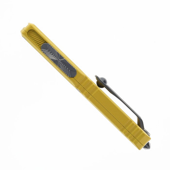 Microtech Ultratech Gen IV Automatic Folding Knife Yellow Handle Aluminum Handle Stonewashed D/E Blade 11224-10YW