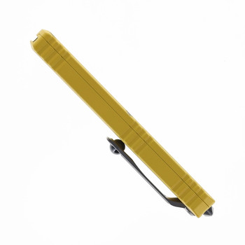 Microtech Ultratech Gen IV Automatic Folding Knife Yellow Handle Aluminum Handle Stonewashed D/E Blade 11224-10YW