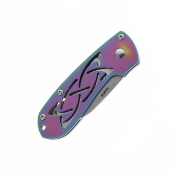 Discontinued Benchmade Benchmite Automatic Knife Limited Edition Rainbow Titanium Handle 154CM Blade 3100-401