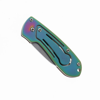 Discontinued Benchmade Benchmite Automatic Knife Limited Edition Rainbow Titanium Handle 154CM Blade 3100-401