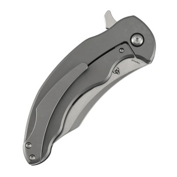 Kansept Gilgamesh Folding Knife Twill Carbon Fiber/G10 Handle S35VN Trailing Point Plain Edge Stonewash Finish K1128A1