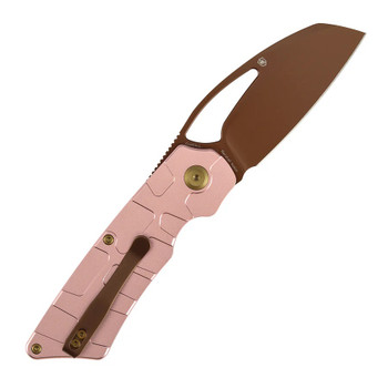 Tenable Goblin L Folding Knife Rose Gold Aluminum Handle 14C28N Sheepsfoot Plain Edge Rose Gold Finish B3016A1