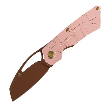 Tenable Goblin L Folding Knife Rose Gold Aluminum Handle 14C28N Sheepsfoot Plain Edge Rose Gold Finish B3016A1
