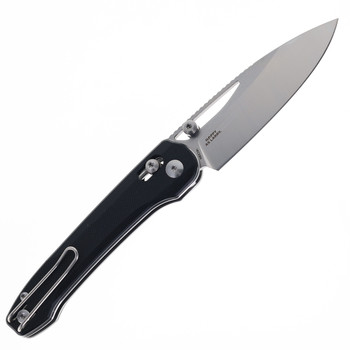 Bestech Cobber Folding Knife Black G10 Handle 14C28N Plain Edge SW/Satin BG68A