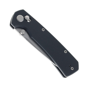 GEO Knife Blaze Folding Knife Black G10 Handle M390 Tanto Point Plain Edge Stonewash Finish GEO2503D