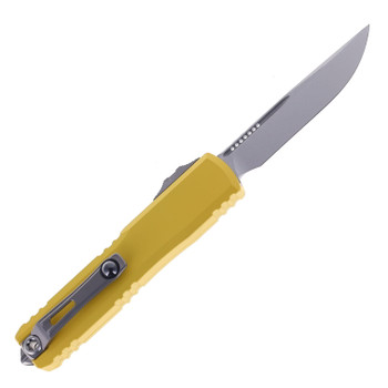 Microtech Ultratech Gen IV OTF Yellow Aluminum Handle S/E M390MK Stonewash Blade 11214-10YW