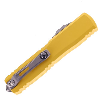 Microtech Ultratech Gen IV OTF Yellow Aluminum Handle S/E M390MK Stonewash Blade 11214-10YW