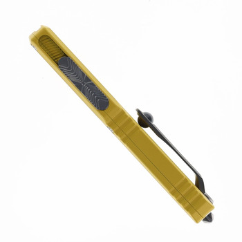 Microtech Ultratech Gen IV OTF Yellow Aluminum Handle S/E M390MK Stonewash Blade 11214-10YW