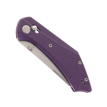 GEO Knife Divid Folding Knife Purple G10 Handle M390 Drop Point Plain Edge Stonewash Finish GEO2507G