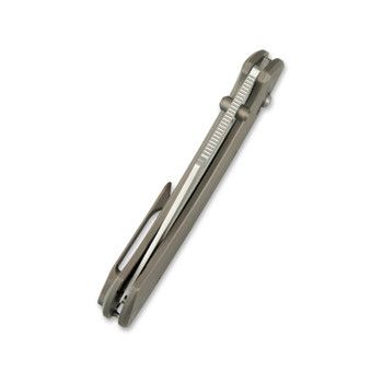 Geo Knife Strix Folding Knife Bronze Titanium Handle M390 Drop Point Plain Edge Hand Rubbed Satin Finish GEO2510C