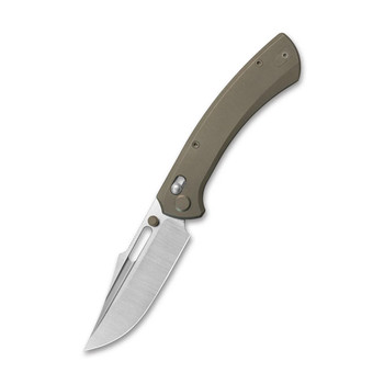 Geo Knife Strix Folding Knife Bronze Titanium Handle M390 Drop Point Plain Edge Hand Rubbed Satin Finish GEO2510C
