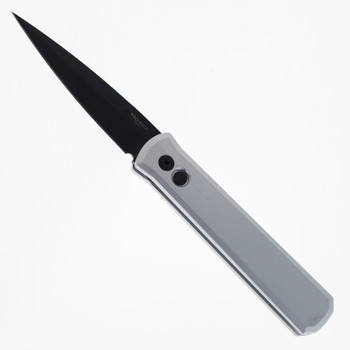 Pro-Tech Godfather Automatic Knife Silver Aluminum Handle Black DLC 154CM Blade 921-SILVER