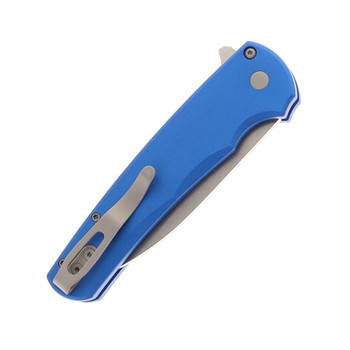 Pro-Tech Malibu Flipper Folding Knife Blue Aluminum Handle Stonewashed Magnacut 5301-BLU