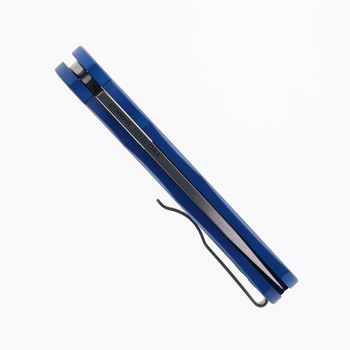 Pro-Tech Malibu Flipper Folding Knife Blue Aluminum Handle Stonewashed Magnacut 5301-BLU