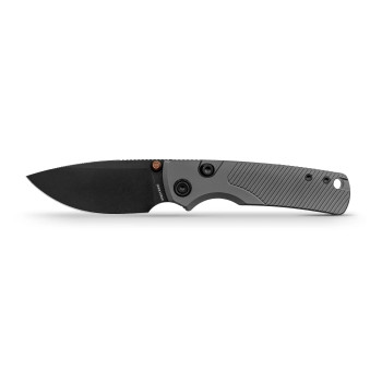 Vosteed Porcupine Ti Slim Folding Knife Dim Gray Titanium Handle 154CM Drop Point Plain Edge Black Stonewash Finish A4804