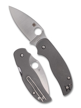 Collector's Club #23 Spyderco Sage Folding Knife Titanium  Handle M390 Blade C123TIPM390