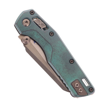Microtech Mini MSI RAM-LOK Marfione Select Folding Knife Bronze M390MK Antique Green Titanium Bronze Accent Handle 210M-13MS2