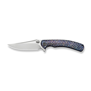 WE Dracarys Folding Knife Flame Titanium Handle M390 Clip Point Plain Edge Satin Finish Limited Edition WE25061B-3